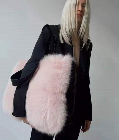 Layla | Plush Fur Handbag