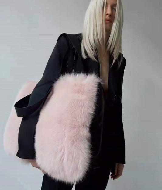 Layla | Plush Fur Handbag
