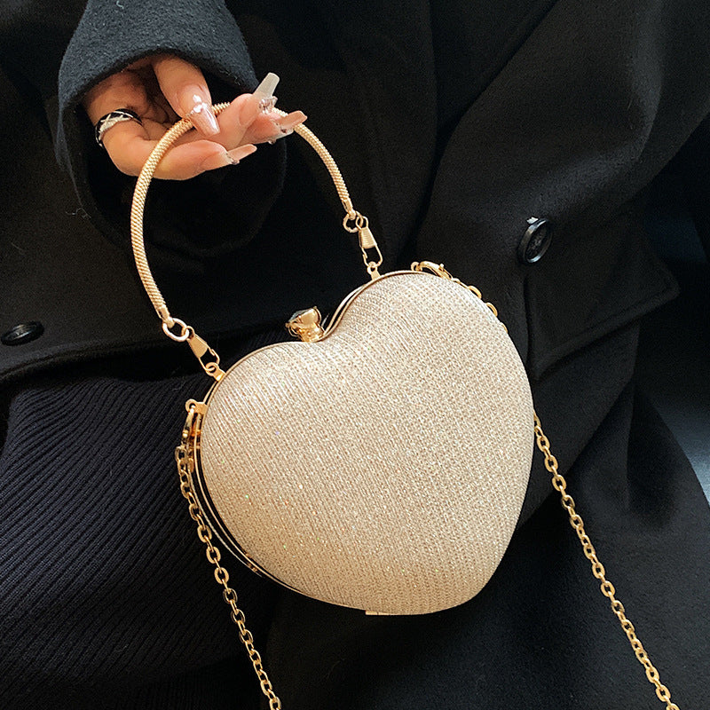 Gemma | Heart-Shaped Chain Crossbody Bag
