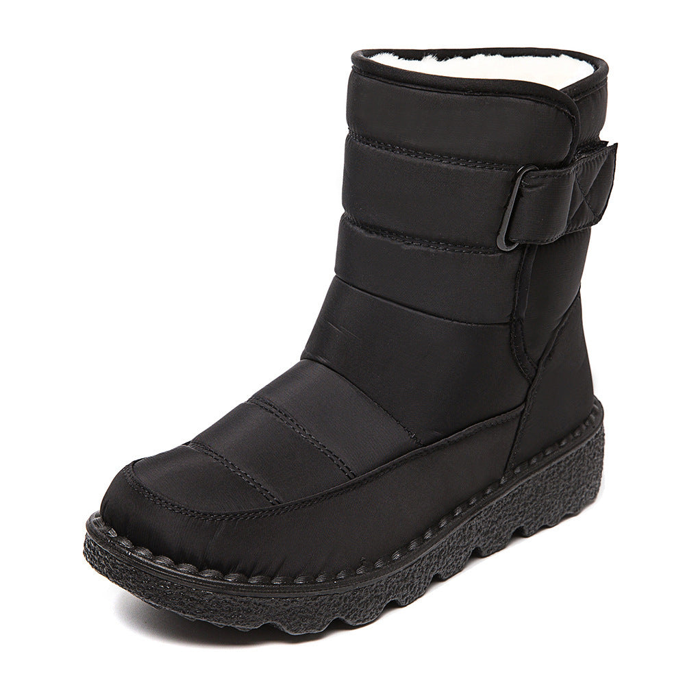 Ocean | Women’s Plush Snow Boots – Waterproof Low Heel Winter Shoes