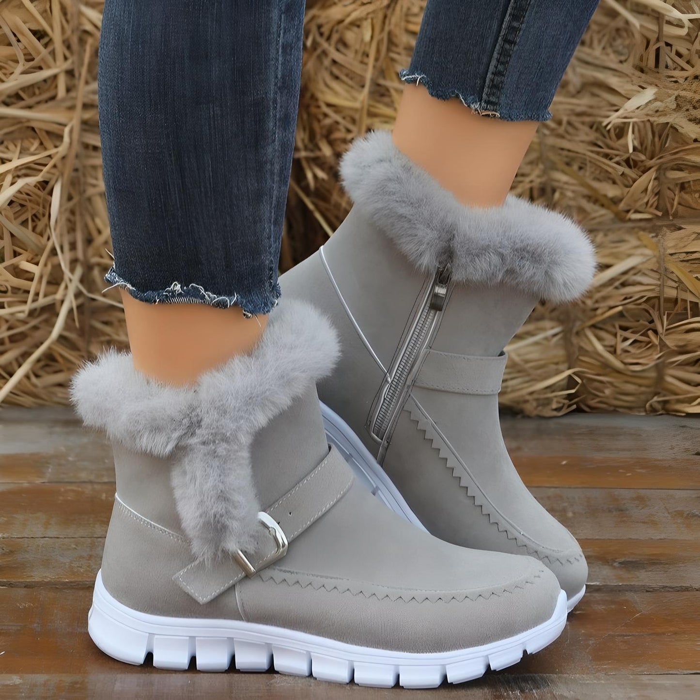 Faith | Winter Plush Ankle Boots