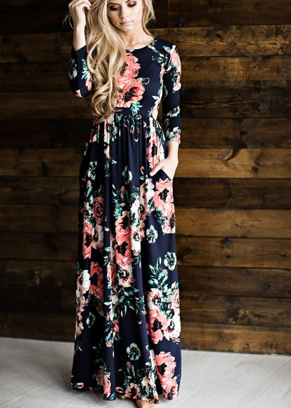 Olympia | Women’s Plus Size Boho Floral Maxi Dress