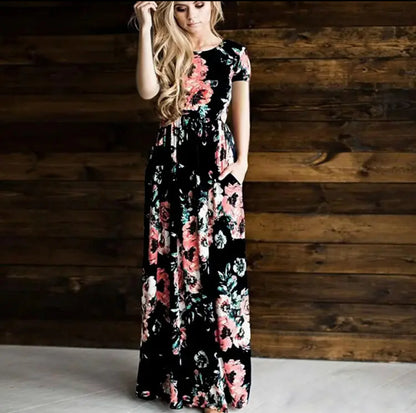 Olympia | Women’s Plus Size Boho Floral Maxi Dress