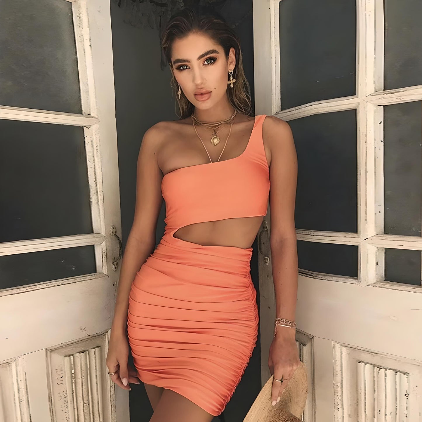 Kyra | Women’s One-Shoulder Wrapped Mini Dress