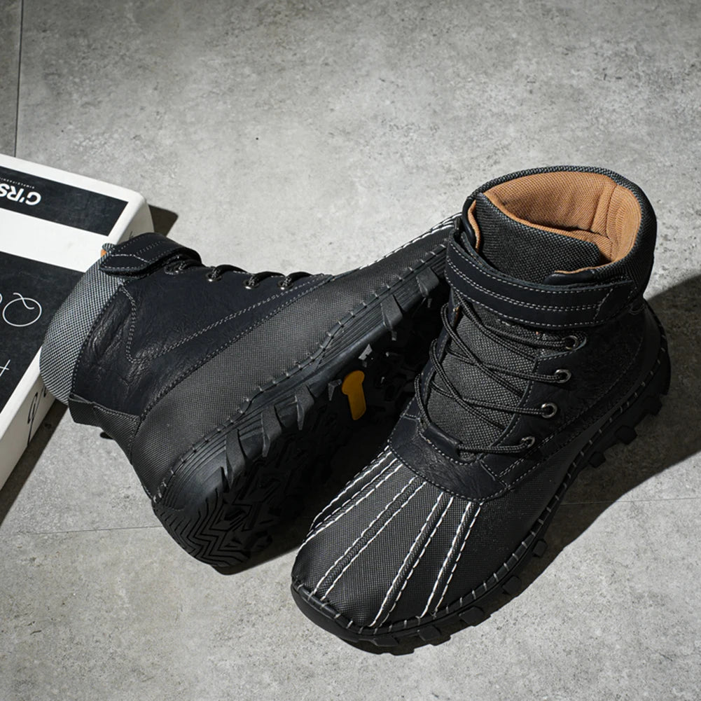 Arlo | Men’s Lace-Up Snow Boots – Waterproof Fleece Winter Work Shoes