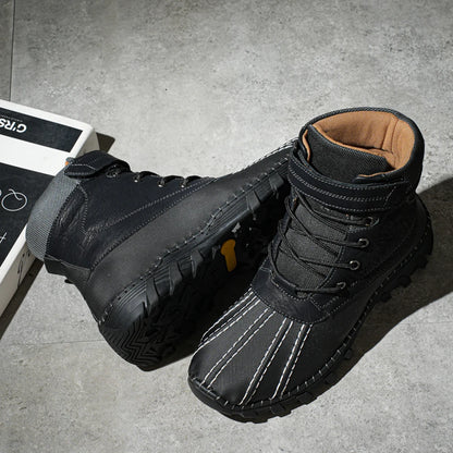 Arlo | Men’s Lace-Up Snow Boots – Waterproof Fleece Winter Work Shoes